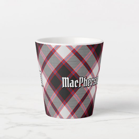Clan MacPherson Jagd Tartan Latte Tasse (Vorderseite)