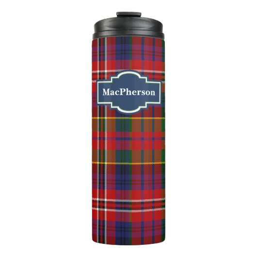 Clan MacPherson Kariert Custom Thermal Tumbler Thermosbecher (Vorderseite)
