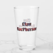 Clan MacPherson Name Made with Tartan, Glas (Rückseite)