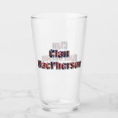 Clan MacPherson Name Made with Tartan, Glas (Vorderseite)