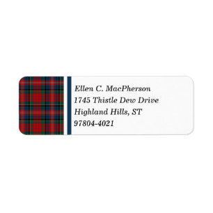 Clan MacPherson Red and Blue Scottish Tartan