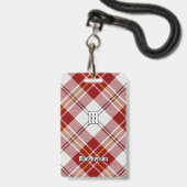 Clan MacPherson Red Dress Tartan Abzeichen Ausweis (Front with Lanyard)