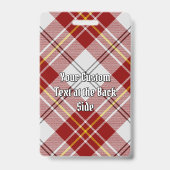 Clan MacPherson Red Dress Tartan Abzeichen Ausweis (Back)