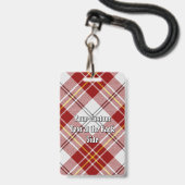 Clan MacPherson Red Dress Tartan Abzeichen Ausweis (Back with Lanyard)