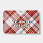 Clan MacPherson Red Dress Tartan Abzeichen Ausweis (Rückseite)