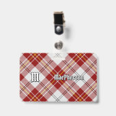 Clan MacPherson Red Dress Tartan Abzeichen Ausweis (Vorderseite mit Clip)
