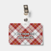 Clan MacPherson Red Dress Tartan Abzeichen Ausweis (Rückseite mit Clip)