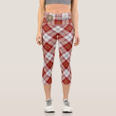 Clan MacPherson Red Dress Tartan Capri Leggings (Vorderseite)