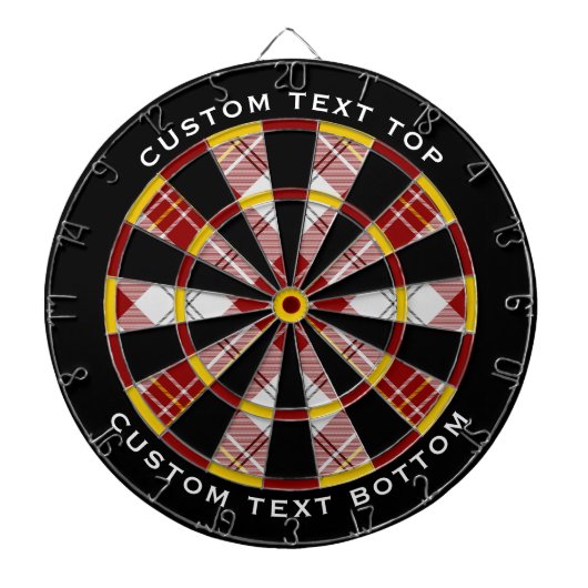 Clan MacPherson Red Dress Tartan Dart Board Dartscheibe (vorne)