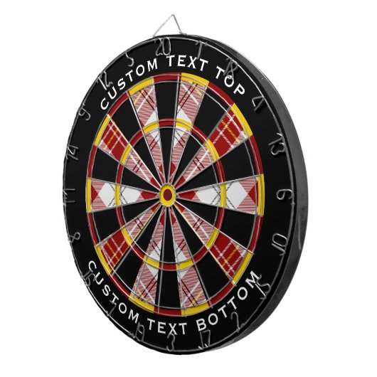 Clan MacPherson Red Dress Tartan Dart Board Dartscheibe (Vorderseite rechts)