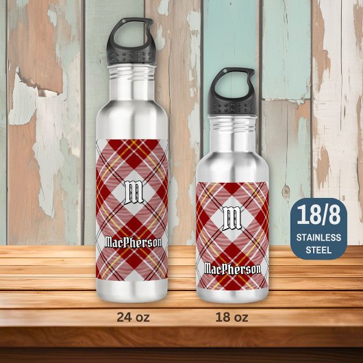 Clan MacPherson Red Dress Tartan Edelstahlflasche