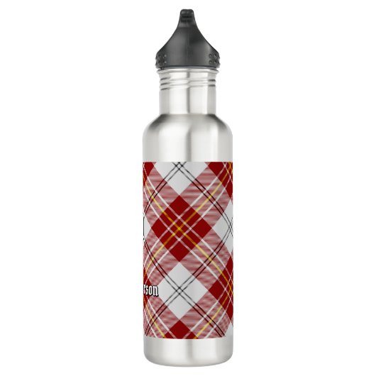Clan MacPherson Red Dress Tartan Edelstahlflasche (Rechts)