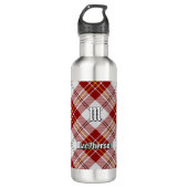 Clan MacPherson Red Dress Tartan Edelstahlflasche (Vorderseite)