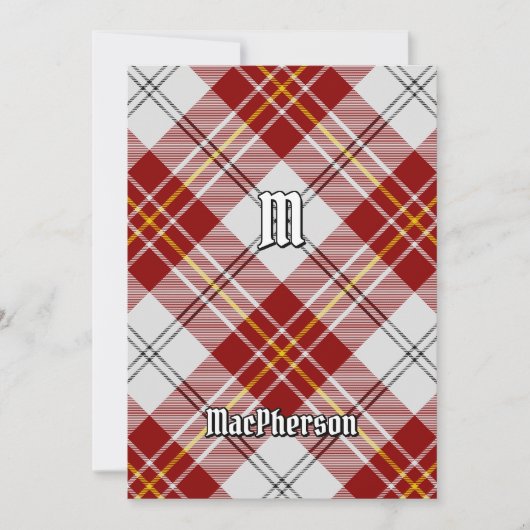 Clan MacPherson Red Dress Tartan Einladung (Vorderseite)