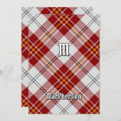 Clan MacPherson Red Dress Tartan Einladung (Vorne/Hinten)