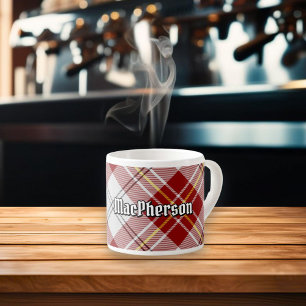 Clan MacPherson Red Dress Tartan Espresso Cup Espressotasse
