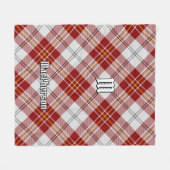 Clan MacPherson Red Dress Tartan Fleece Blanket (Vorderseite (Horizontal))
