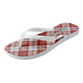 Clan MacPherson Red Dress Tartan Flip Flops Badesandalen (Schrägansicht)