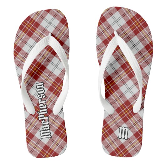 Clan MacPherson Red Dress Tartan Flip Flops Badesandalen (Fußbett)