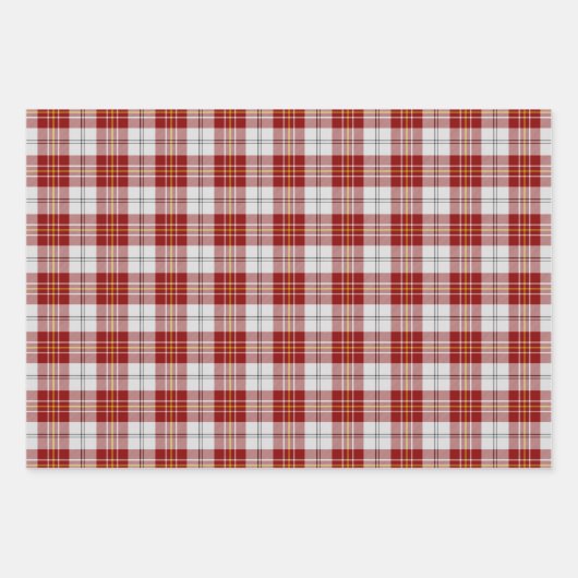 Clan MacPherson Red Dress Tartan Geschenkpapier Set (Vorderseite)