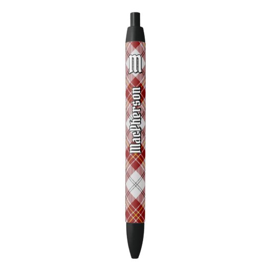 Clan MacPherson Red Dress Tartan Ink Pen Kugelschreiber (Vorderseite Vertikal)