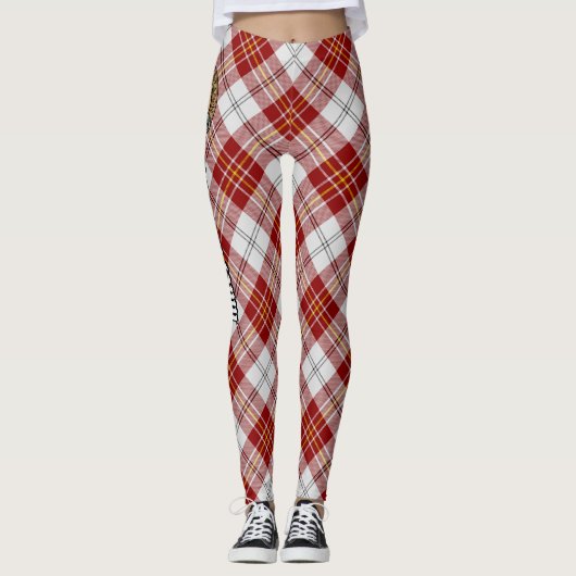 Clan MacPherson Red Dress Tartan Leggings (Vorderseite)