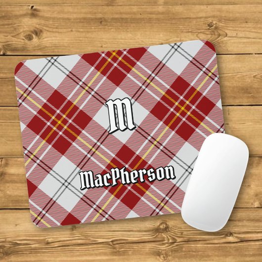 Clan MacPherson Red Dress Tartan Mouse Pad Mousepad