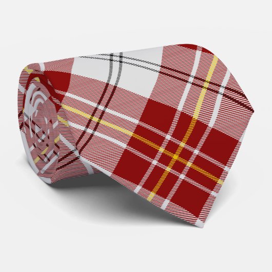 Clan MacPherson Red Dress Tartan Neck Tie Krawatte (Gerollt)