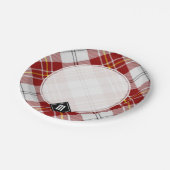 Clan MacPherson Red Dress Tartan Paper Tellers Pappteller (Schrägansicht)