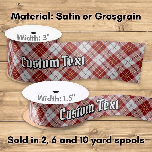 Clan MacPherson Red Dress Tartan Satin Ribbon Satinband