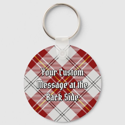 Clan MacPherson Red Dress Tartan Schlüsselanhänger (Rückseite)
