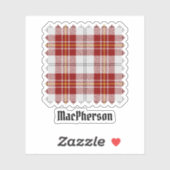 Clan MacPherson Red Dress Tartan Sticker (Blatt)
