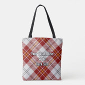 Clan MacPherson Red Dress Tartan Tote Bag Tasche (Rückseite)