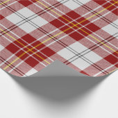 Clan MacPherson Red Dress Tartan Wrapping Paper Geschenkpapier (Ecke)