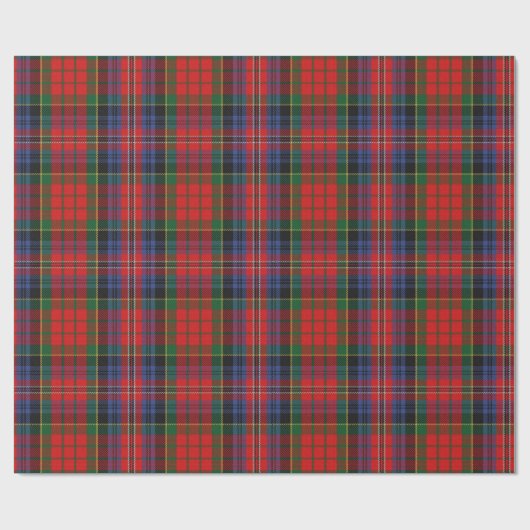 Clan MacPherson Red Scottish Tartan Geschenkpapier (Flach)