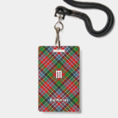 Clan MacPherson Tartan Abzeichen Ausweis (Vorderseite mit Lanyard)