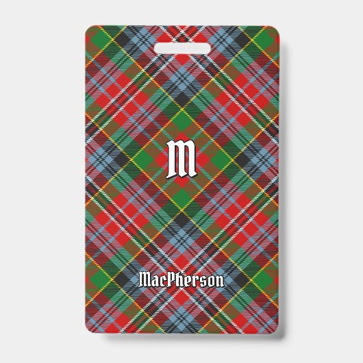 Clan MacPherson Tartan Abzeichen Ausweis (Vorderseite)