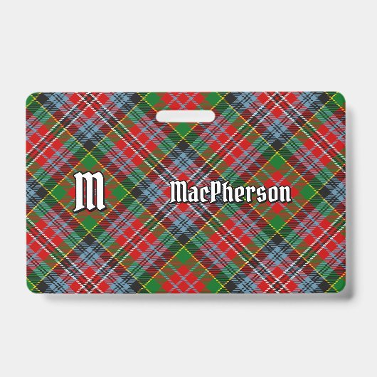 Clan MacPherson Tartan Abzeichen Ausweis (Vorderseite)