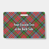 Clan MacPherson Tartan Abzeichen Ausweis (Rückseite)