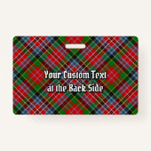 Clan MacPherson Tartan Abzeichen Ausweis (Rückseite)