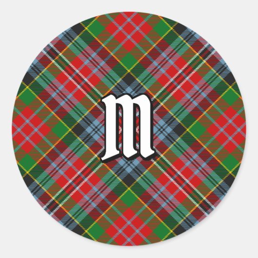 Clan MacPherson Tartan Classic Round Sticker (Vorderseite)