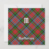 Clan MacPherson Tartan Einladung (Vorderseite)
