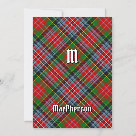Clan MacPherson Tartan Einladung (Vorderseite)