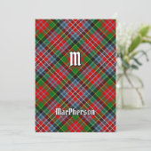 Clan MacPherson Tartan Einladung (Stehend Vorderseite)
