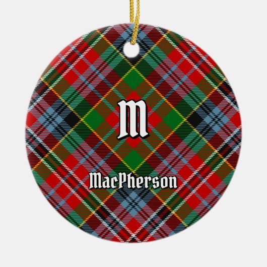 Clan MacPherson Tartan Keramik Ornament (Vorne)