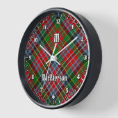 Clan MacPherson Tartan Large Clock Uhr (Winkel)
