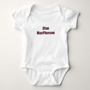 Clan MacPherson Tartan Logo, Baby Strampler