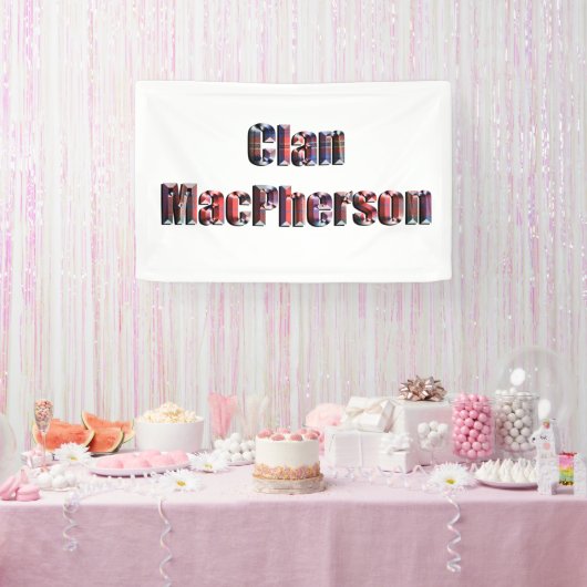 Clan MacPherson Tartan Logo, Banner (Party)