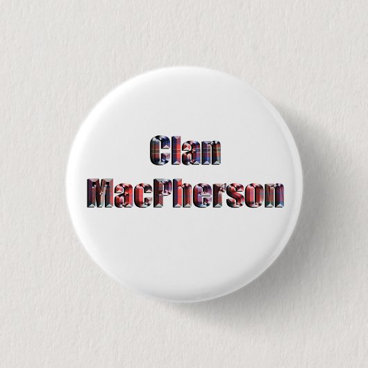 Clan MacPherson Tartan Logo, Button (Vorderseite)