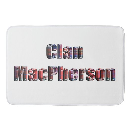 Clan Macpherson Tartan Name, Memory Foam Bathmat Badematte (Vorderseite)